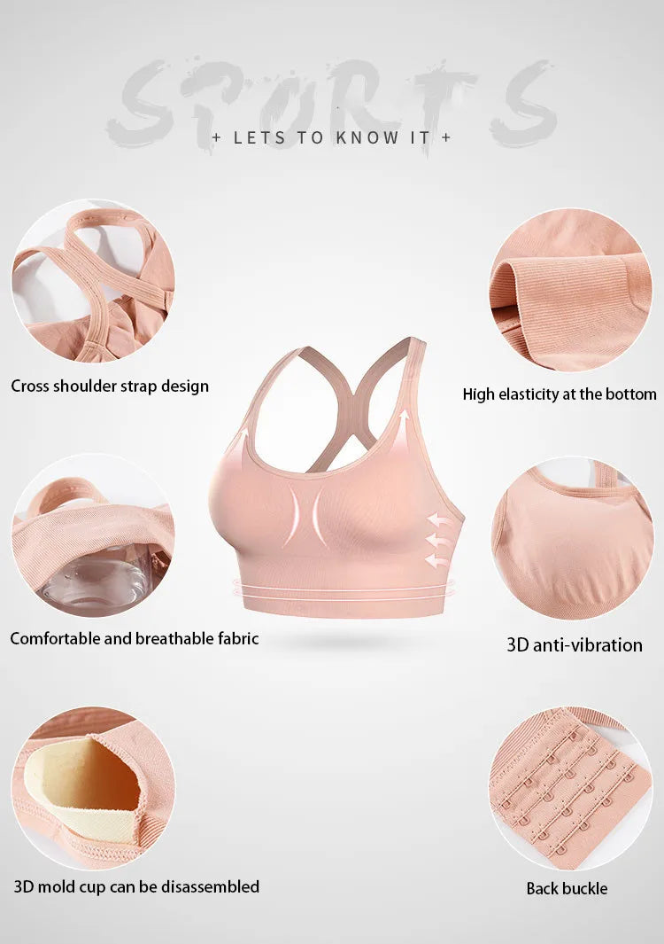 Shockproof Quick Dry Sports Bra