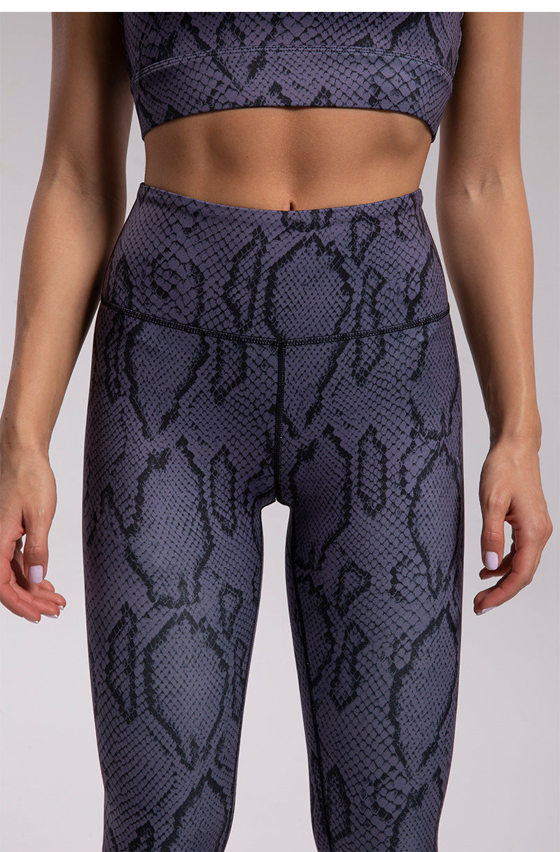 QK Snake Skin Sport Set Women Gym Outfit