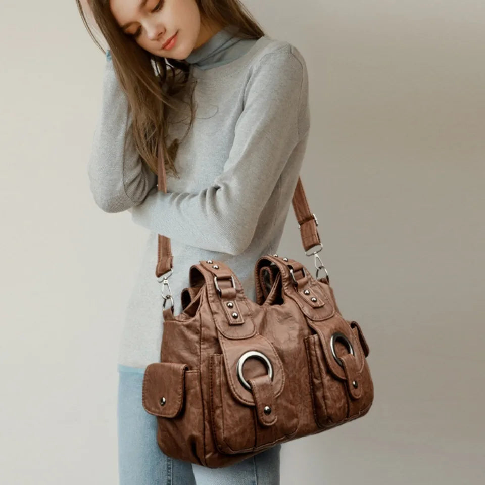 Leather Female Handbags Tote Bags