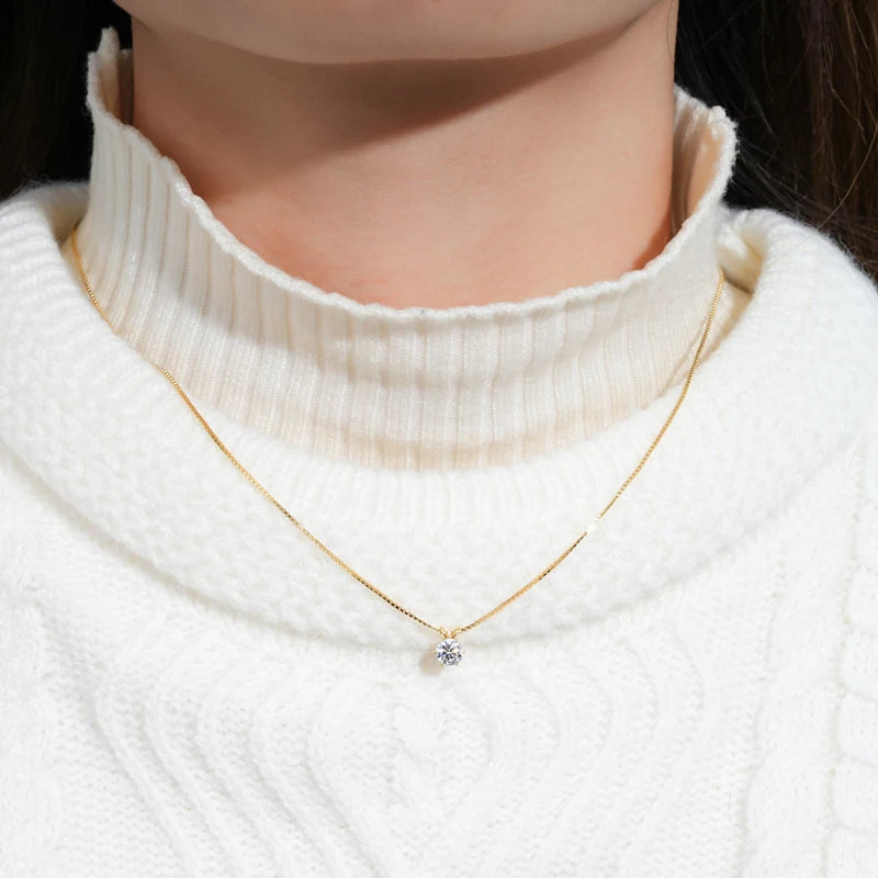 Moissanite Pendant Necklaces