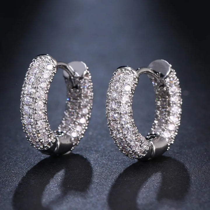 Original 925 Silver Sterling Hoops Luxury Earrings