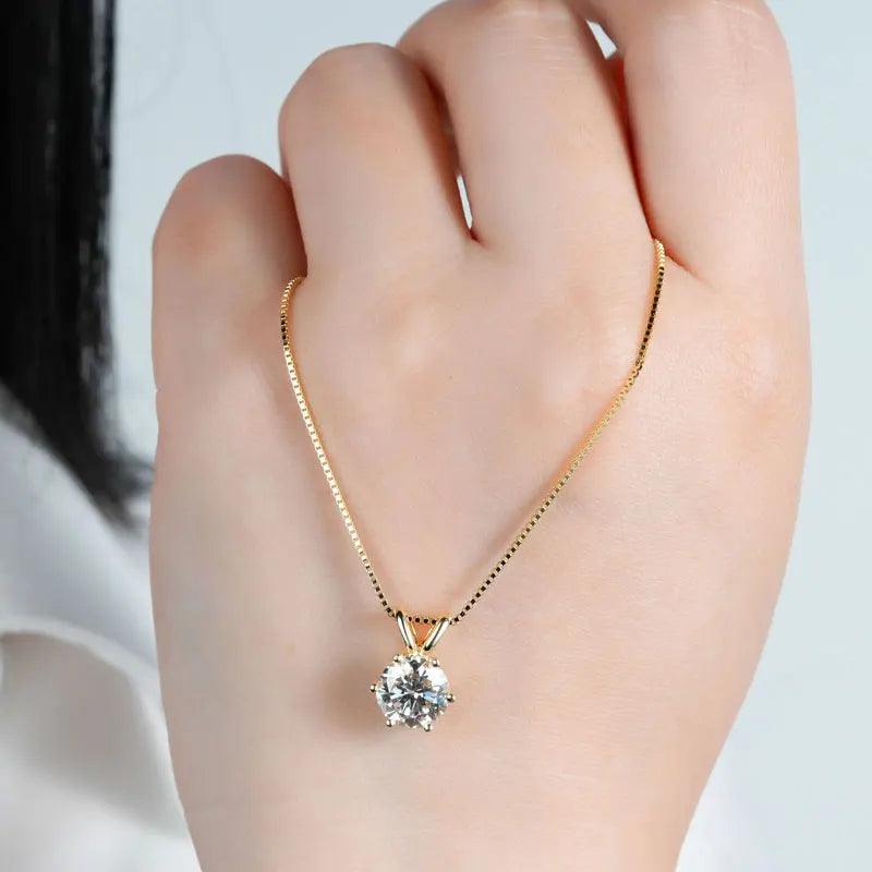 Moissanite Pendant Necklaces