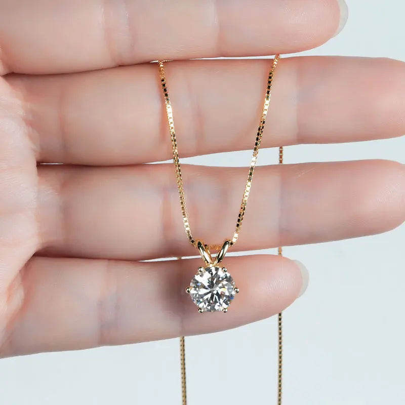 Moissanite Pendant Necklaces