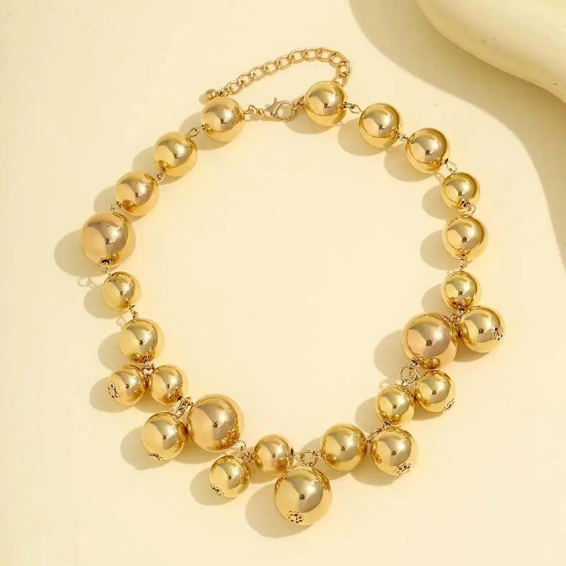 Exaggerated Metal Big Ball Pearls