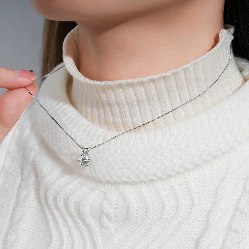 Moissanite Pendant Necklaces