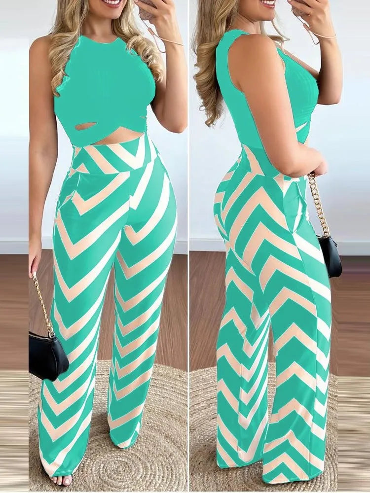 Sleeveless Short Top Women's Suit