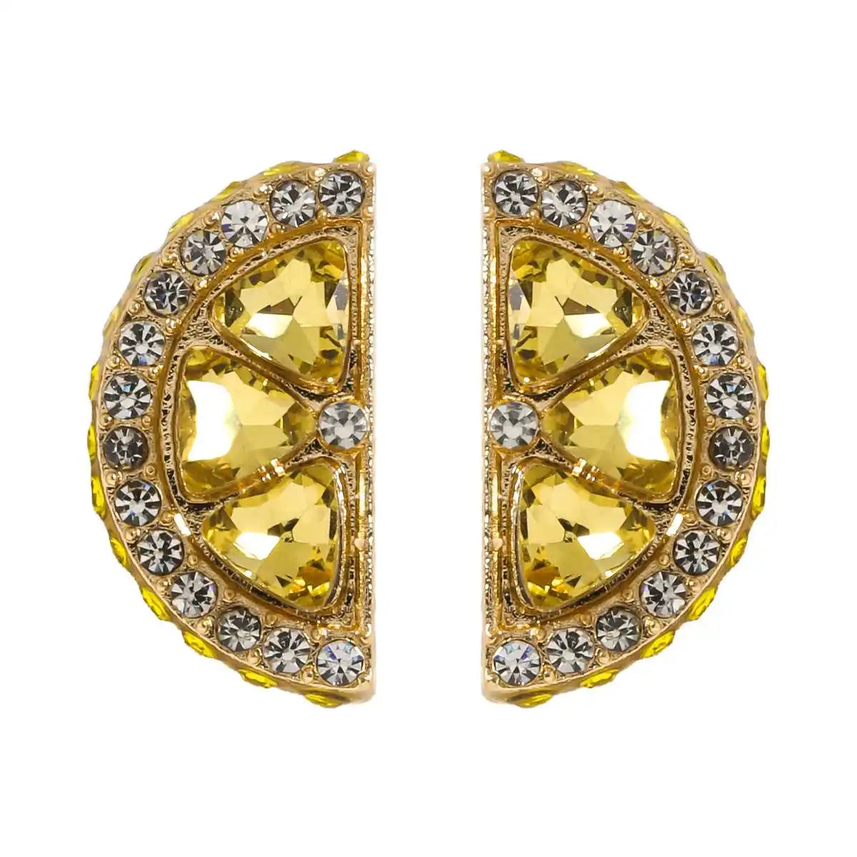 Fashion Bling Pineapple Lemon Dangle Earrings