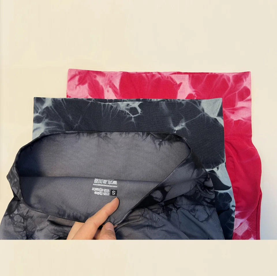 Women Athletic Tie Dye Gym Leggings