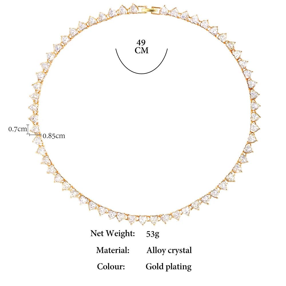 Crystal Tennis Chain Necklace