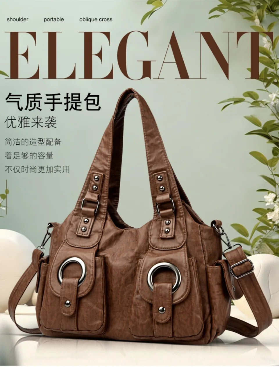 Leather Female Handbags Tote Bags