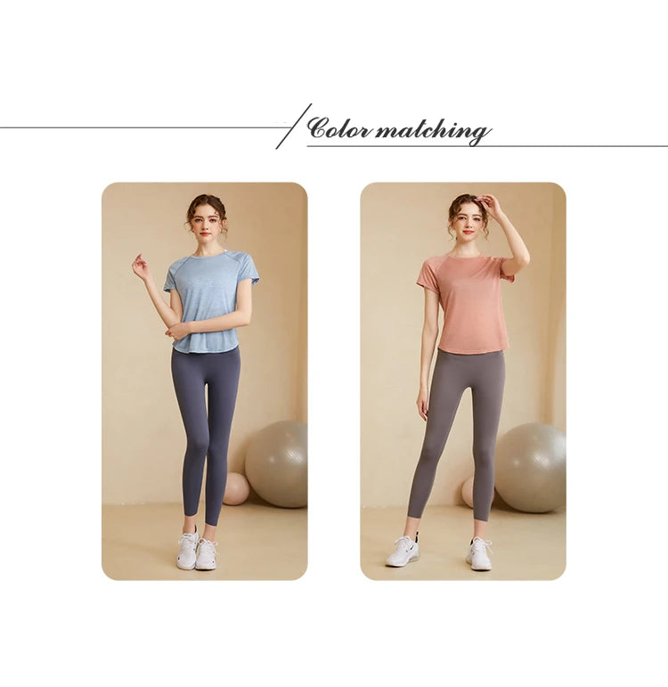 Back Mesh Stitching Breathable Sport Shirts