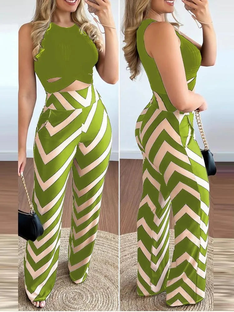 Sleeveless Short Top Women's Suit
