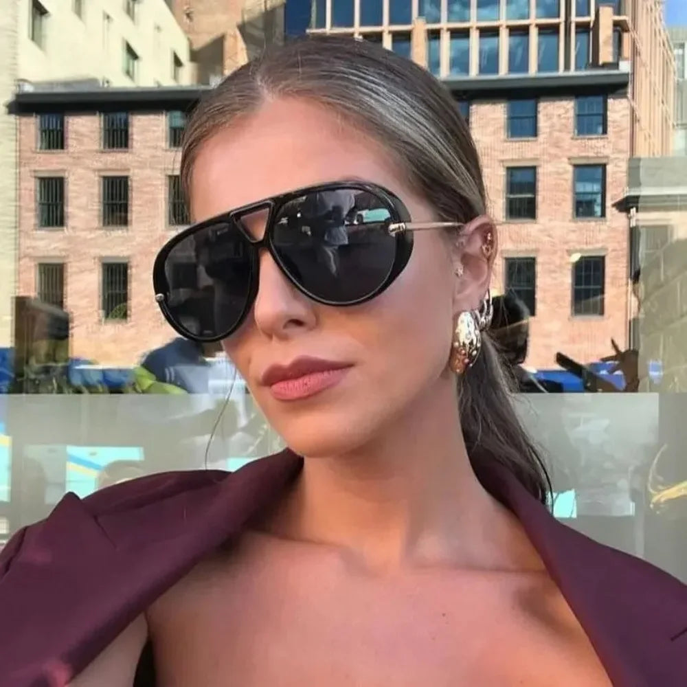 Luxury Brand Designer Oversized Pilot Sunglasses