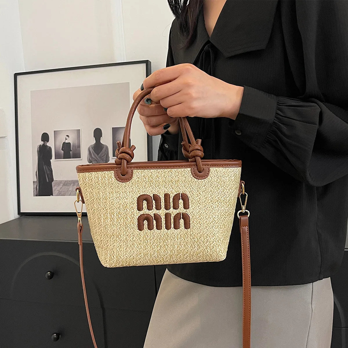 Beach Grass Woven Bag Women's