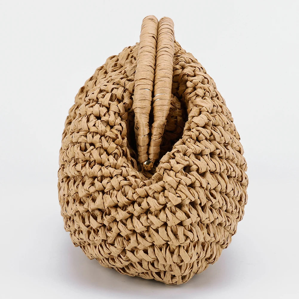 Women Straw Woven Bag Chain Strap