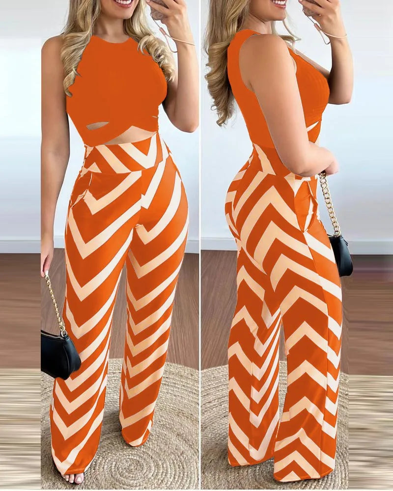 Sleeveless Short Top Women's Suit