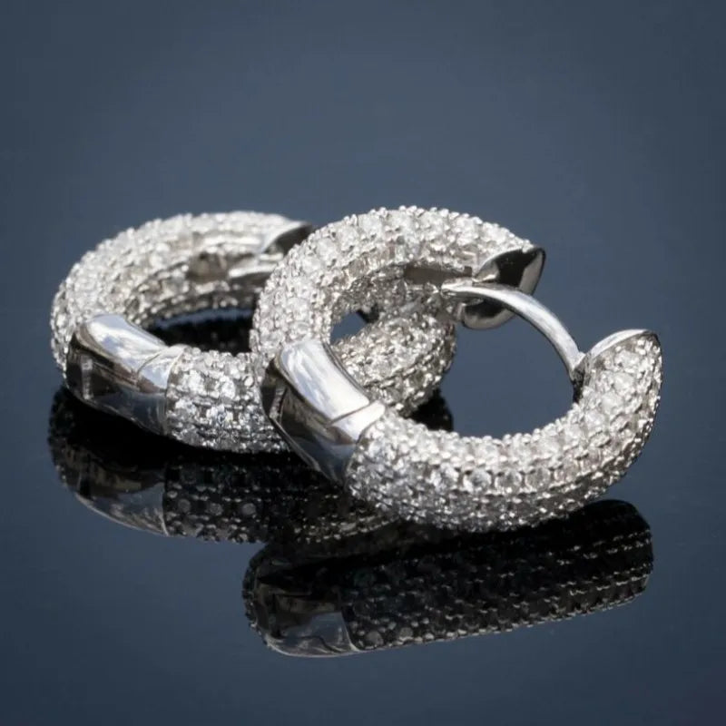 Original 925 Silver Sterling Hoops Luxury Earrings