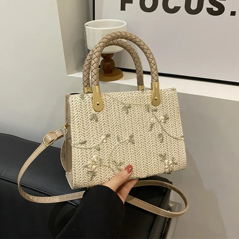 Fashion Summer Straw Top-handle Bags
