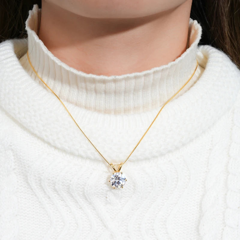 Moissanite Pendant Necklaces