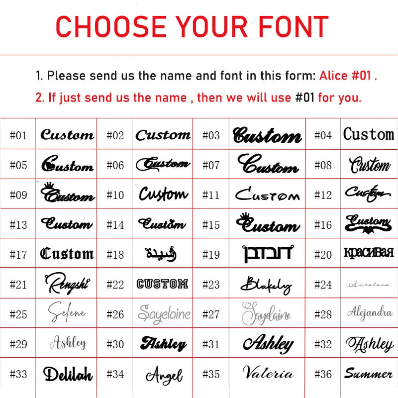 Stainless Steel Custom English Name Necklace