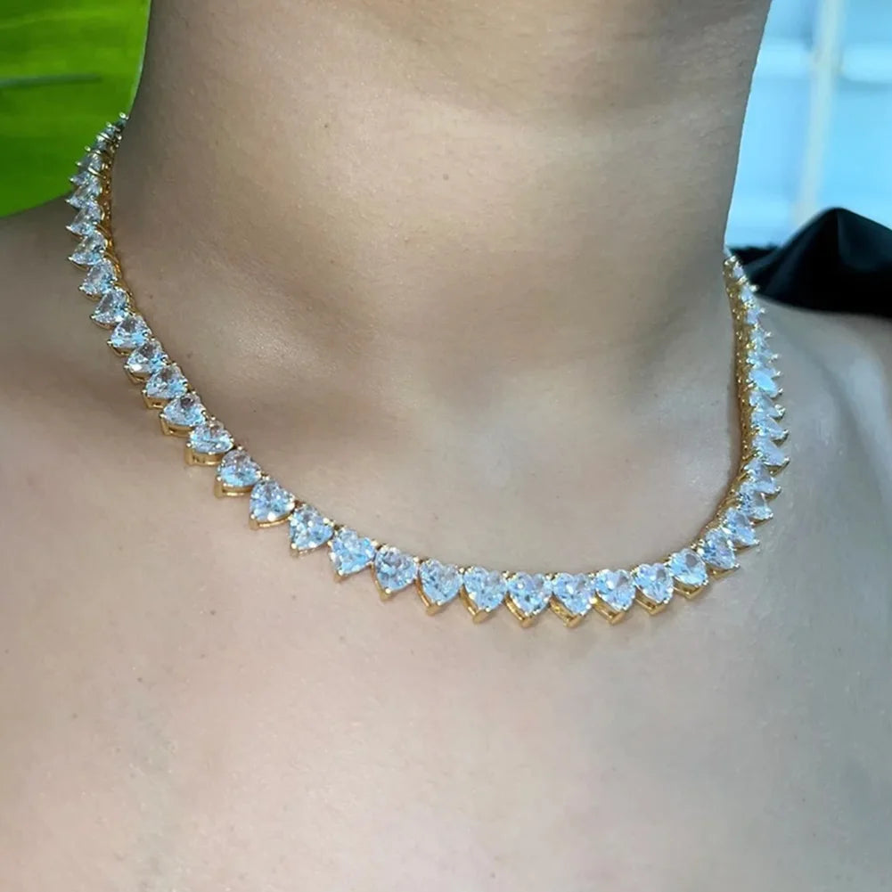 Crystal Tennis Chain Necklace