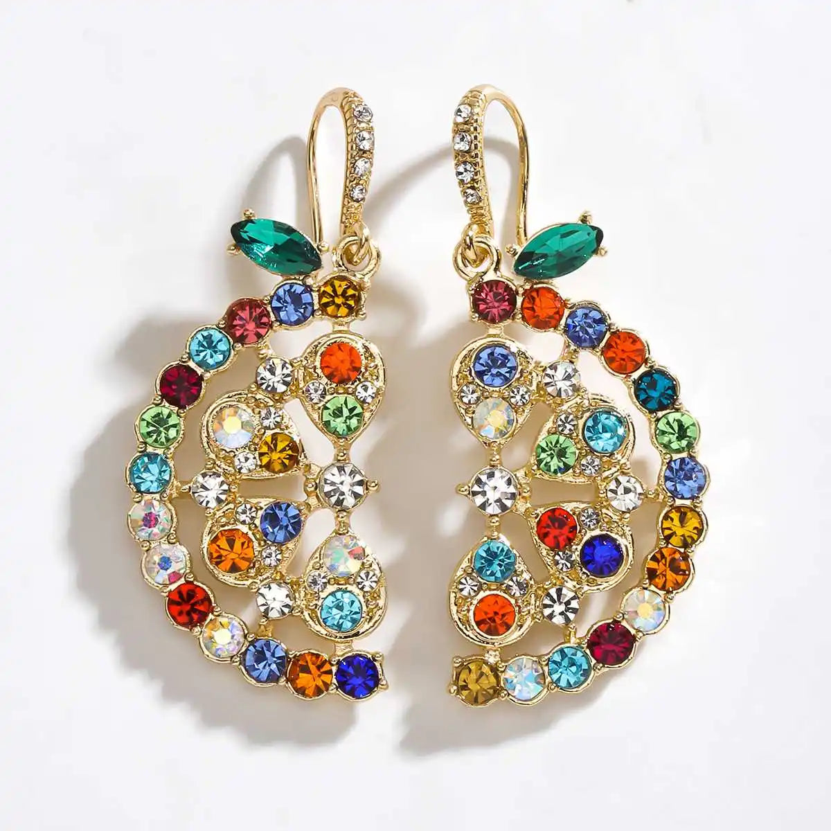 Fashion Bling Pineapple Lemon Dangle Earrings