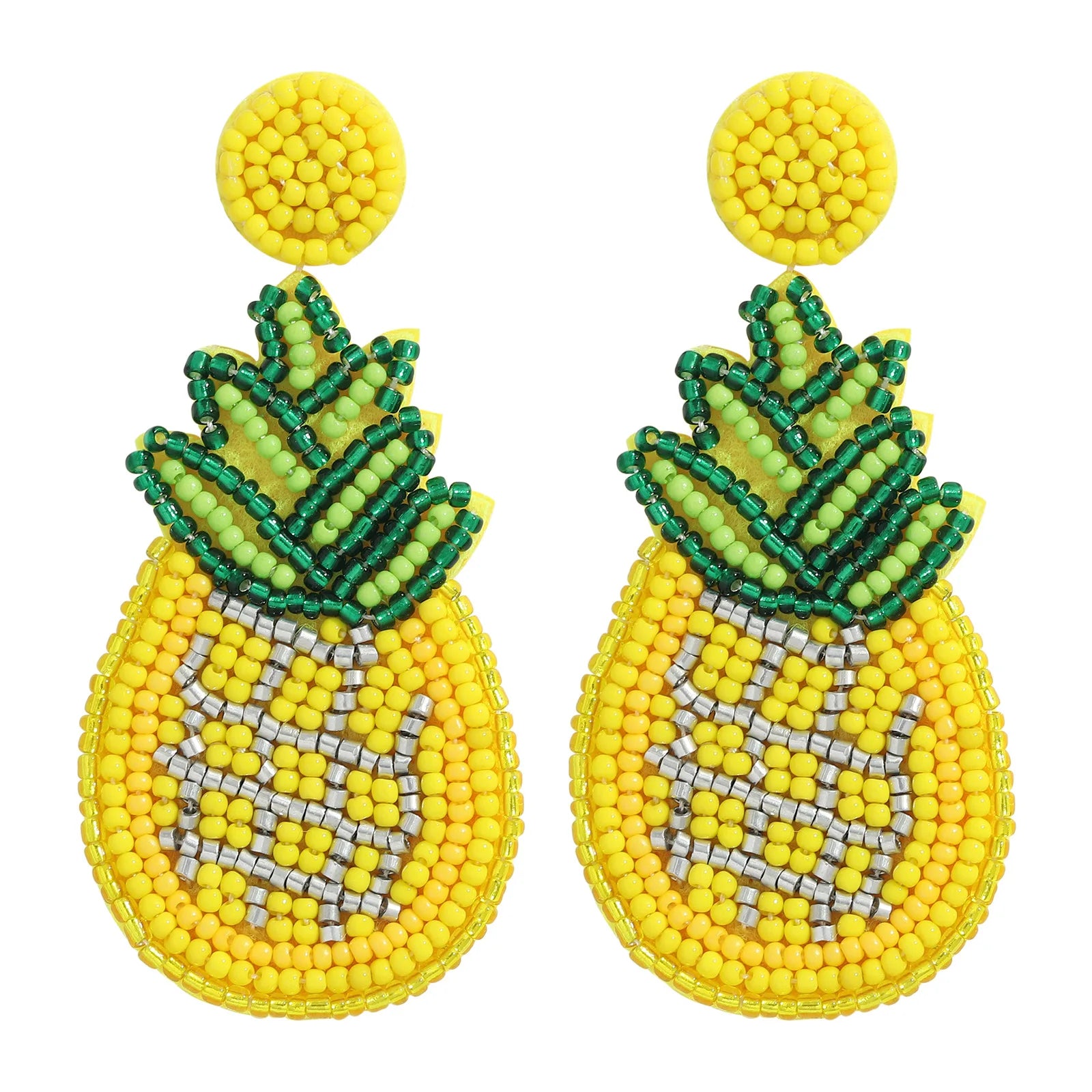 Fashion Bling Pineapple Lemon Dangle Earrings