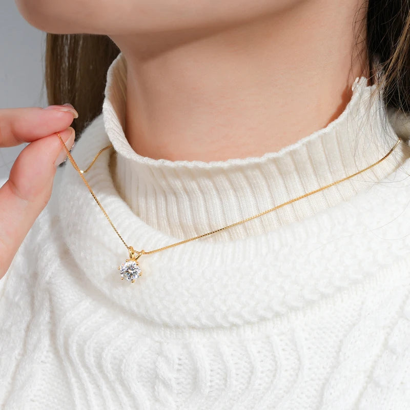 Moissanite Pendant Necklaces