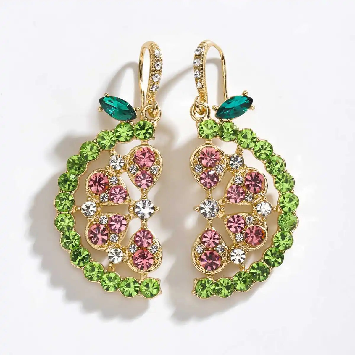 Fashion Bling Pineapple Lemon Dangle Earrings