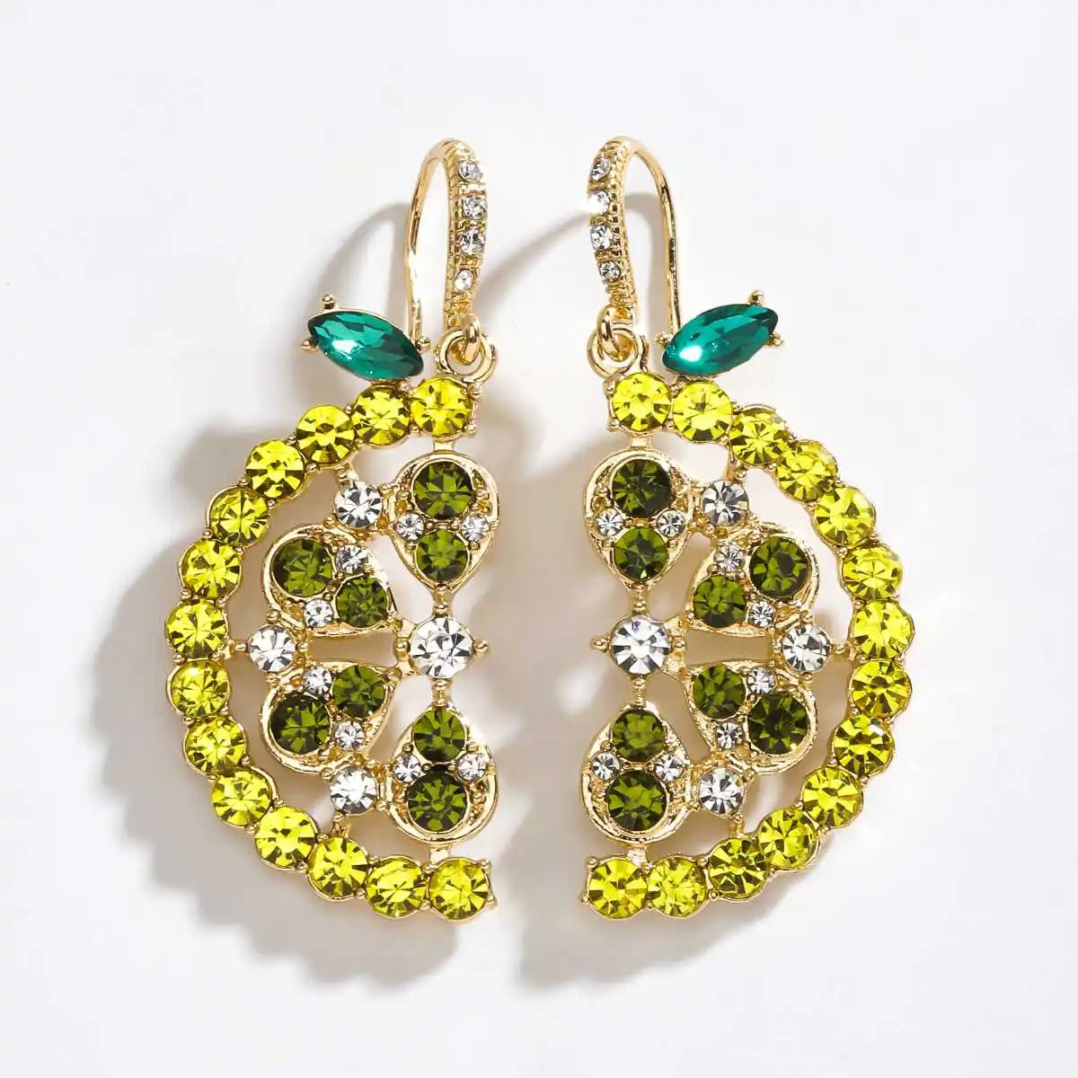 Fashion Bling Pineapple Lemon Dangle Earrings