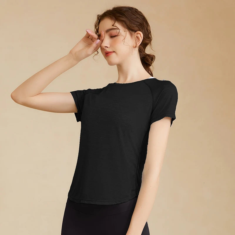 Back Mesh Stitching Breathable Sport Shirts