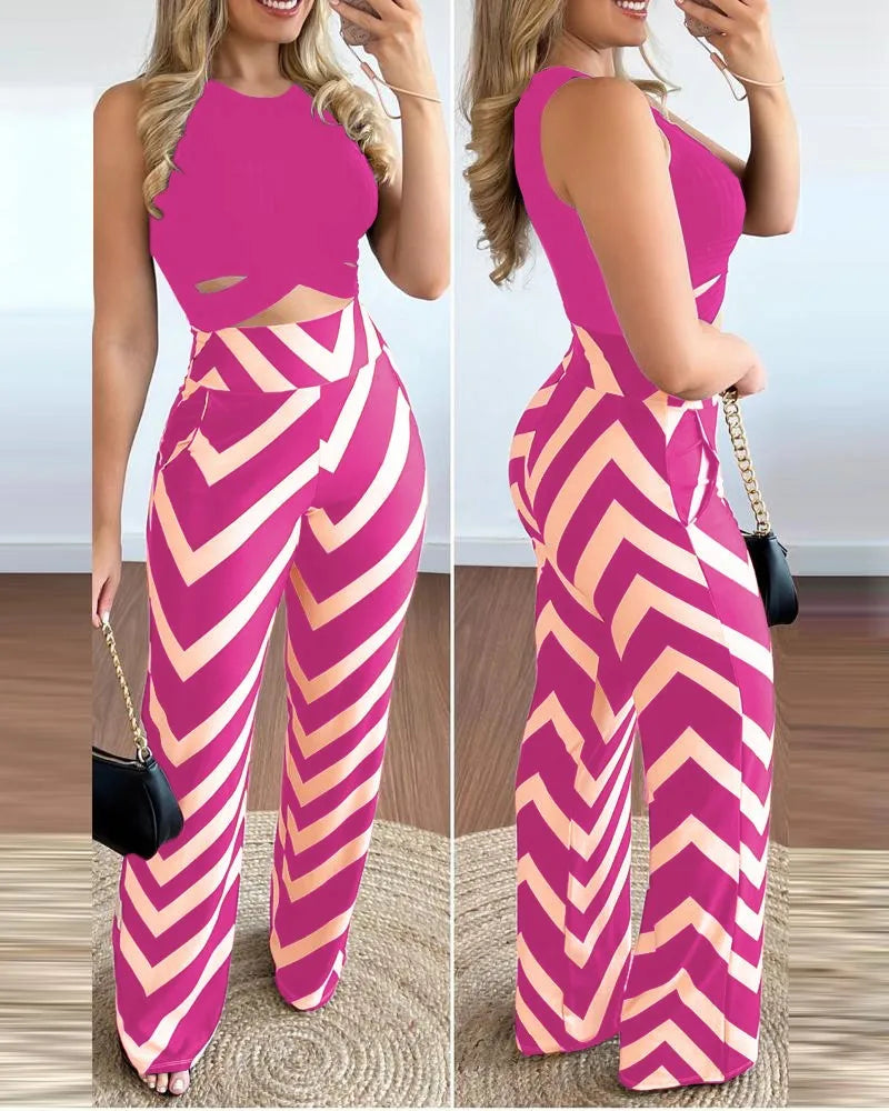 Sleeveless Short Top Women's Suit