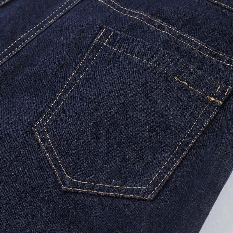 Denim Square Collar Vest Jeans Set