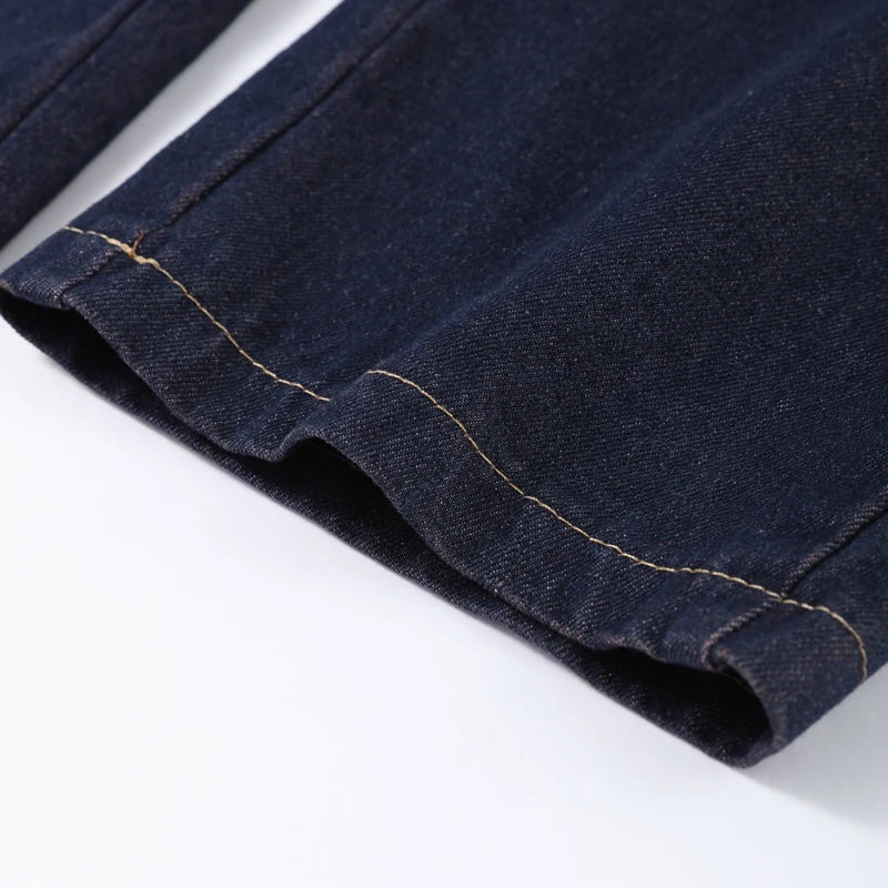 Denim Square Collar Vest Jeans Set