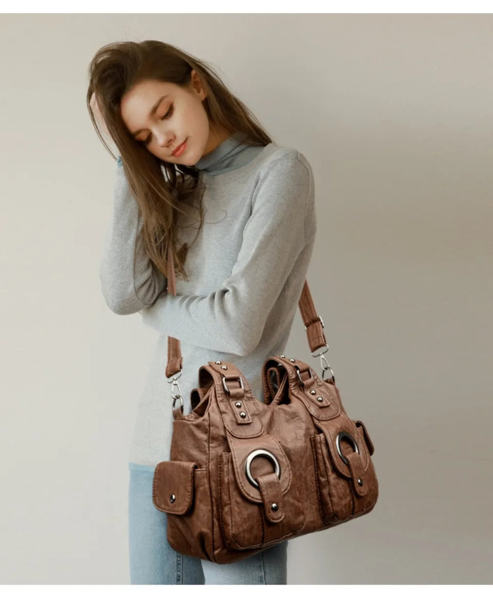 Leather Female Handbags Tote Bags