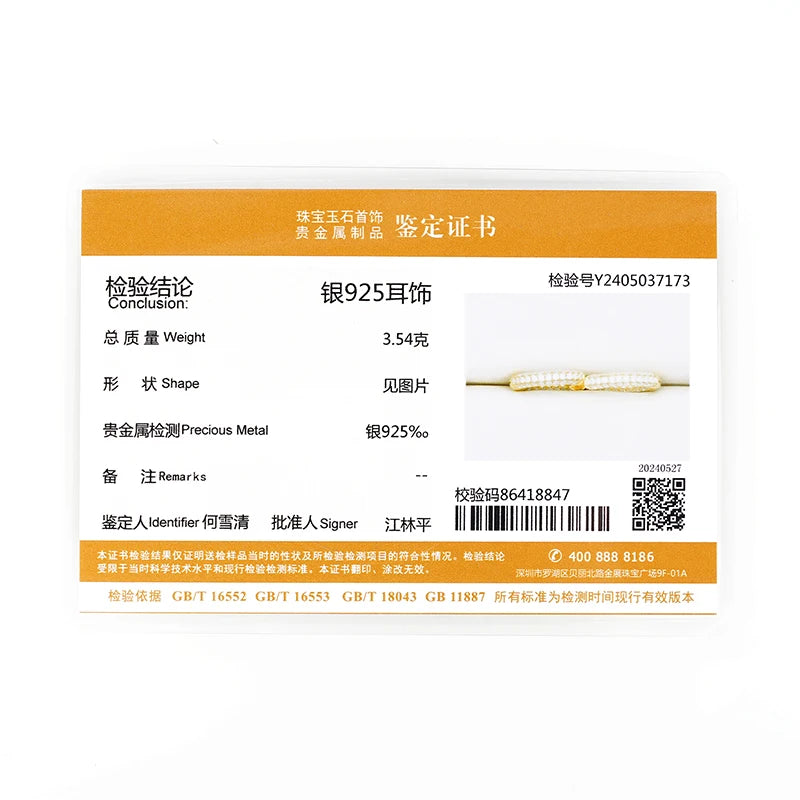 Original 925 Silver Sterling Hoops Luxury Earrings