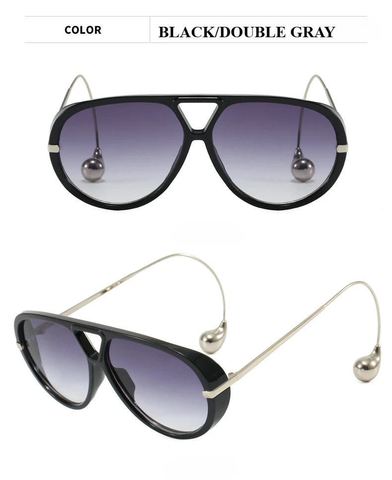 Luxury Brand Designer Oversized Pilot Sunglasses