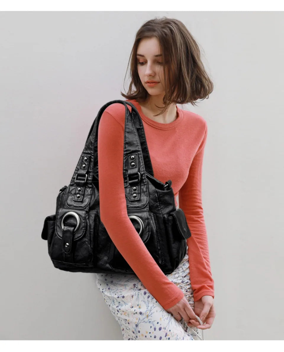 Leather Female Handbags Tote Bags