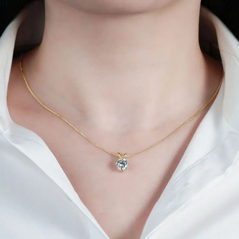 Moissanite Pendant Necklaces