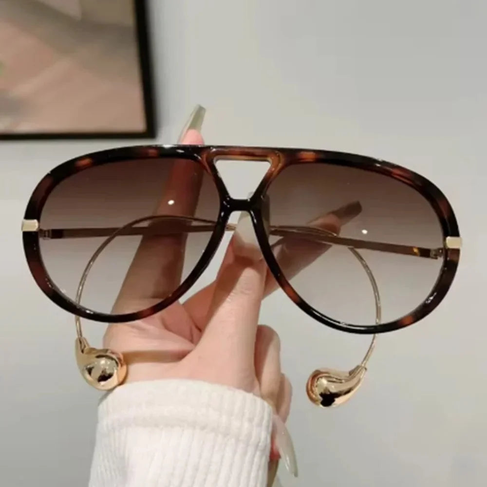 Luxury Brand Designer Oversized Pilot Sunglasses