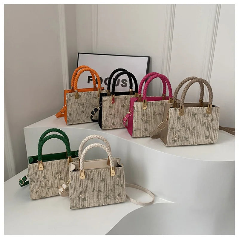 Fashion Summer Straw Top-handle Bags
