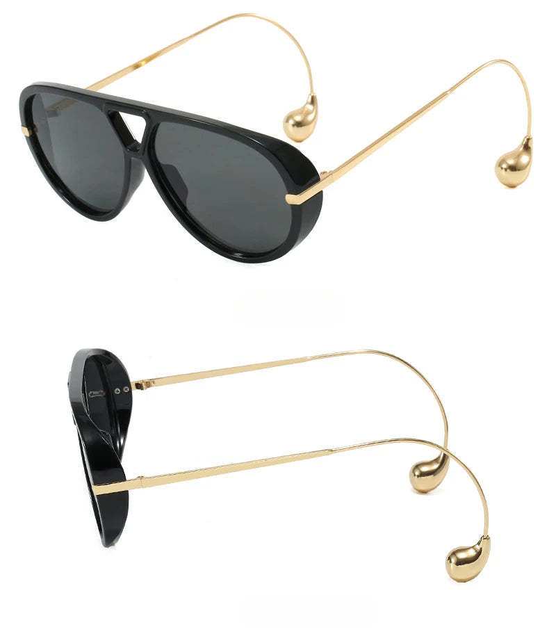 Luxury Brand Designer Oversized Pilot Sunglasses