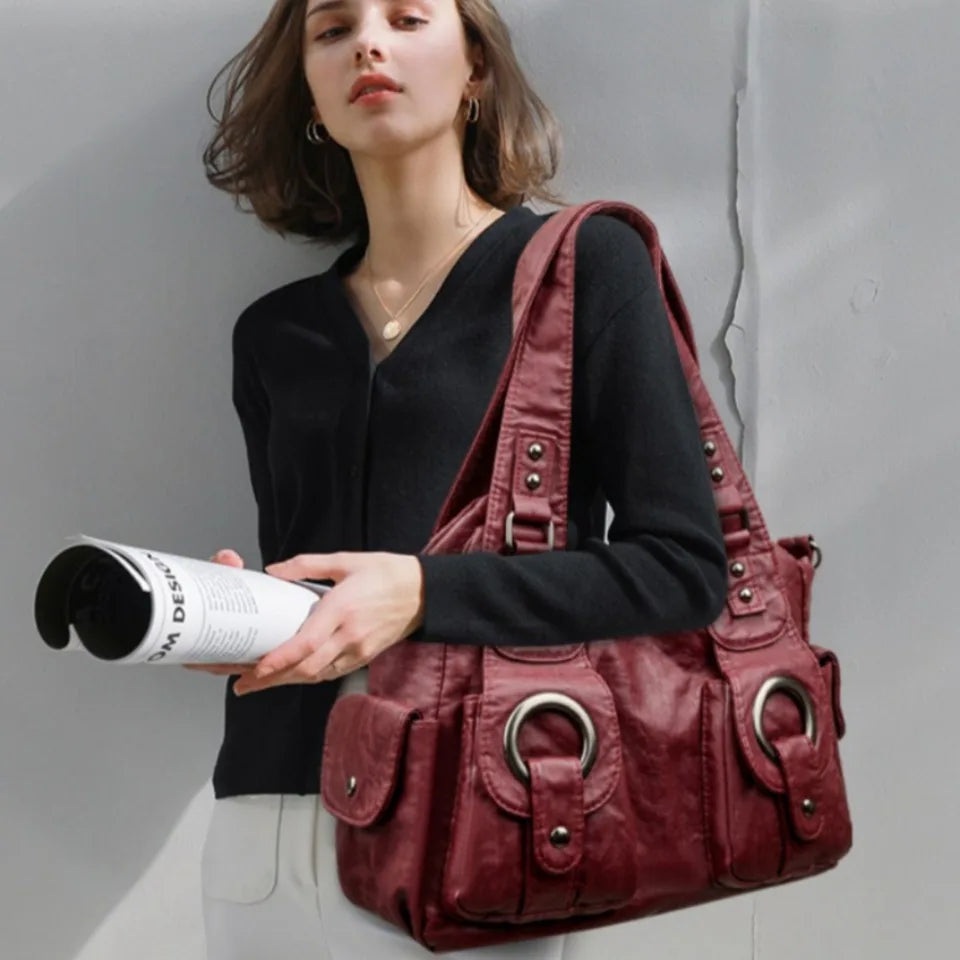 Leather Female Handbags Tote Bags