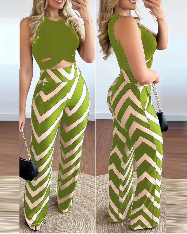 Sleeveless Short Top Women's Suit