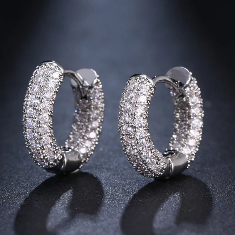 Original 925 Silver Sterling Hoops Luxury Earrings