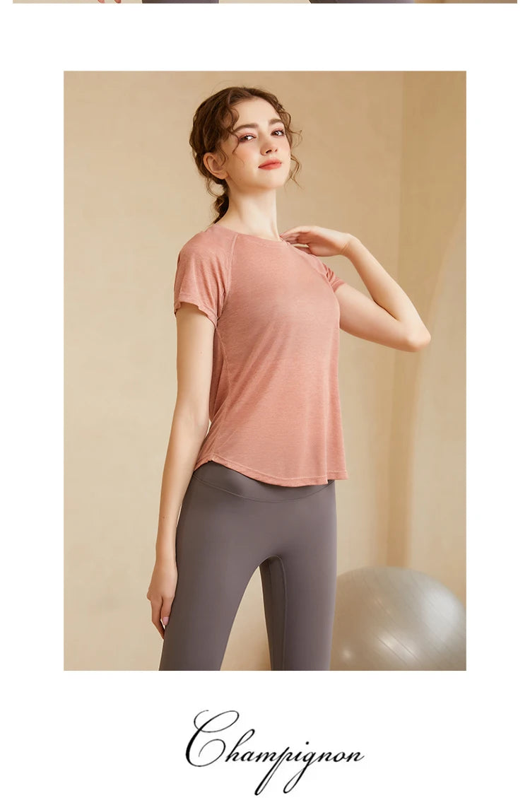 Back Mesh Stitching Breathable Sport Shirts