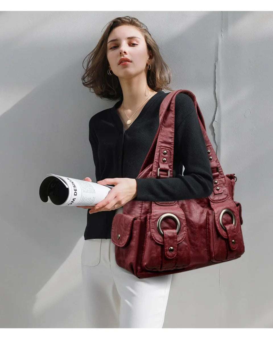 Leather Female Handbags Tote Bags