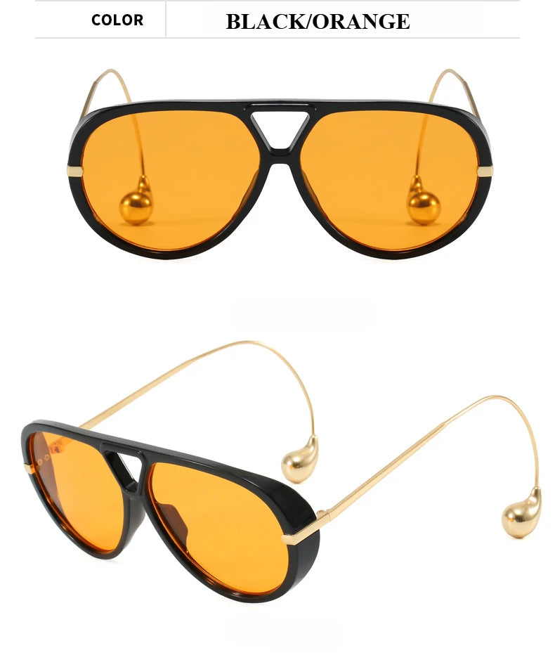 Luxury Brand Designer Oversized Pilot Sunglasses