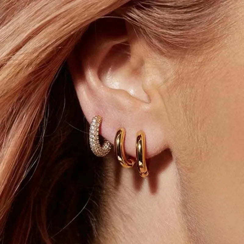 Original 925 Silver Sterling Hoops Luxury Earrings