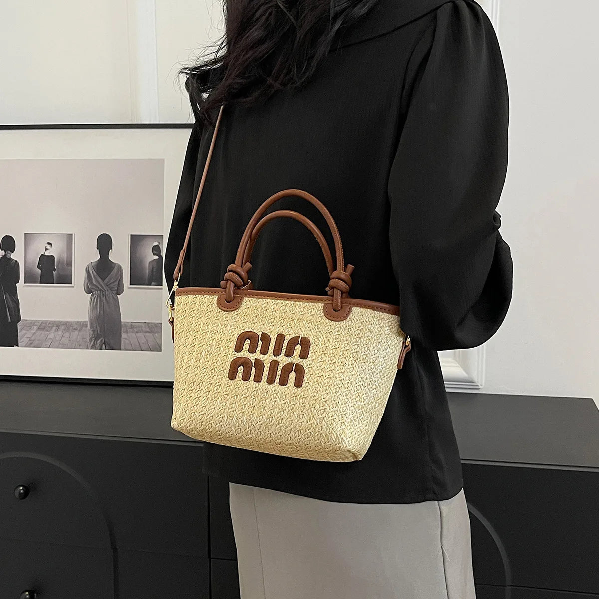 Beach Grass Woven Bag Women's